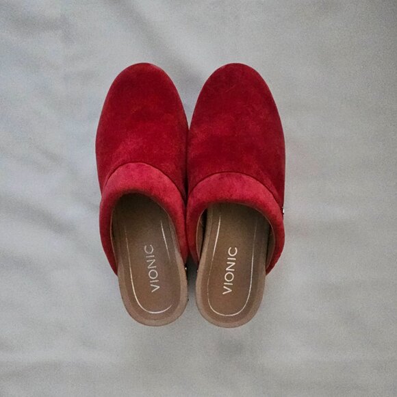 VIONIC Women's Kacie Orthotic Support Slip On Clog, Red Size USA-6 - Picture 6 of 13